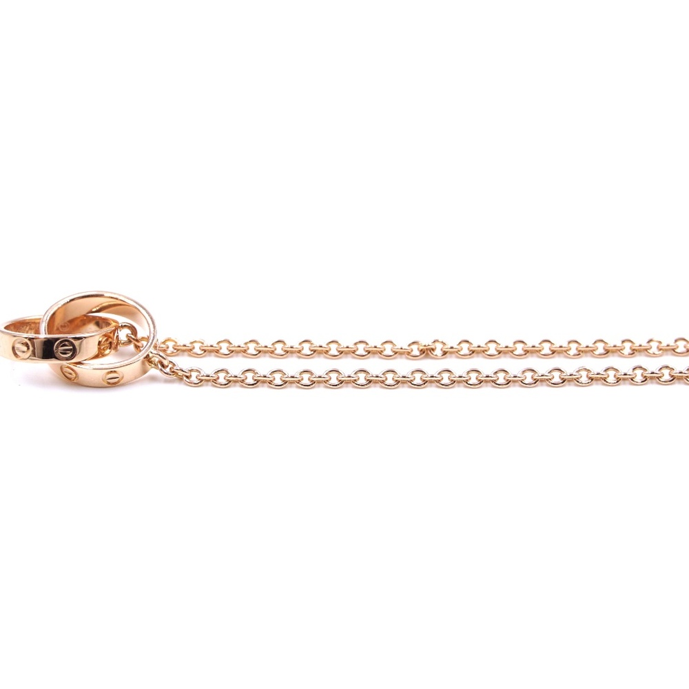 18k 750 Iconic Love Mini Ring Charm Chain Bracelet - Picture 5 of 8